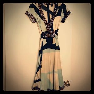 Issa Multi-color Tie-back dress